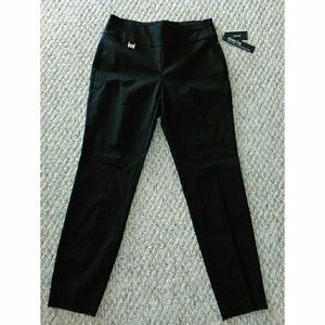 Alfani skinny leg tummy control black pants